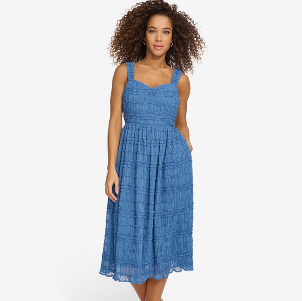 Kensie Elegant Blue Sleeveless Dress